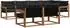 vidaXL Outdoor-Sofagarnitur 7-tlg., natur und schwarz (3369547)