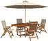 vidaXL Garten-Esszimmer-Set 5-teilig, Akazien-Massivholz, natur (3434482)