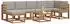 vidaXL Outdoor-Sofagarnitur 8-tlg., natur und hellgrau (3366729)