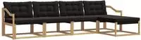 vidaXL Outdoor-Sofagarnitur 5 stk. Wei&szlig; und Schwarz