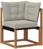 vidaXL Outdoor-Sofagarnitur 7-tlg. natur und hellgrau (3382003)