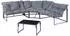 casa.pro Karg Loungeset dunkelgrau, Stahl/Polyester, 4-teilig