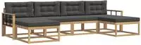 vidaXL Outdoor-Sofagarnitur 6 stk. Wei&szlig; und Anthrazit