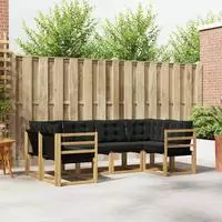 vidaXL Outdoor-Sofagarnitur 6 stk. Wei&szlig; und Schwarz