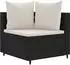 vidaXL Garten-Sofagarnitur 4-tlg. mit Kissen, Poly Rattan, schwarz (3308456)
