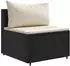 vidaXL Garten-Sofagarnitur 4-tlg. mit Kissen, Poly Rattan, schwarz (3308456)