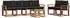vidaXL Outdoor-Sofagarnitur mit Kissen 7-tlg., natur und schwarz (3368427)
