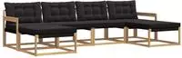 vidaXL Outdoor-Sofagarnitur 6 stk. Wei&szlig; und Schwarz