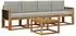 vidaXL Outdoor-Sofagarnitur 4-tlg., natur und hellgrau (3384972)