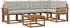 vidaXL Outdoor-Sofagarnitur 6-tlg. mit Kissen, natur und hellgrau (3368690)