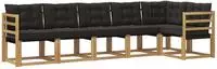 vidaXL Outdoor-Sofagarnitur 6 stk. Wei&szlig; und Schwarz