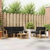 vidaXL Outdoor-Sofagarnitur 6 stk. Wei&szlig; und Schwarz