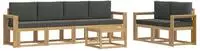 vidaXL Outdoor-Sofagarnitur 7 stk. Wei&szlig; und Anthrazit