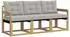vidaXL Outdoor-Sofagarnitur 3-tlg. weiß und hellgrau (3389157)