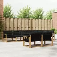 vidaXL Outdoor-Sofagarnitur 8 stk. Wei&szlig; und Schwarz