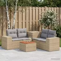 vidaXL Sofa Set 6 stk. Beige und Hellgrau 55 x 55 x 37 cm