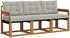 vidaXL Outdoor-Sofagarnitur 3-tlg. mit Kissen, natur und hellgrau (3368346)