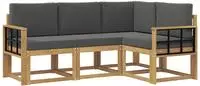 vidaXL Outdoor-Sofagarnitur 4 stk. Wei&szlig; und Anthrazit