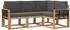 vidaXL Outdoor-Sofagarnitur 4-tlg., weiß und anthrazit (3387571)