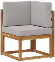 vidaXL Outdoor-Sofagarnitur 8 stk. Nat&uuml;rlich und Hellgrau