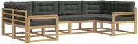 vidaXL Outdoor-Sofagarnitur 6 stk. Wei&szlig; und Anthrazit