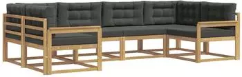 vidaXL Outdoor-Sofagarnitur 6-tlg., wei&szlig; und anthrazit (3386926)