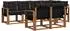 vidaXL Outdoor-Sofagarnitur mit Kissen 7-tlg., natur und schwarz (3368767)
