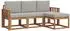 vidaXL Outdoor-Sofagarnitur 4-tlg. natur und hellgrau (3366214)
