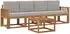 vidaXL Outdoor-Sofagarnitur 5-tlg., natur und hellgrau (3365969)