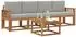 vidaXL Outdoor-Sofagarnitur 5-tlg., natur und hellgrau (3365969)