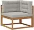 vidaXL Outdoor-Sofagarnitur mit Kissen, 6-tlg., natur und hellgrau (3367644)