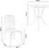 casa.pro Vena Bistro-Set 3-teilig, Aluminiumguss, weiß