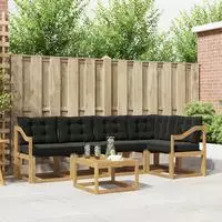 vidaXL Outdoor-Sofagarnitur 6 stk. Wei&szlig; und Schwarz