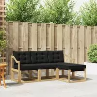 vidaXL Outdoor-Sofagarnitur 4 stk. Wei&szlig; und Schwarz