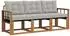 vidaXL Outdoor-Sofagarnitur mit Kissen 3-tlg., natur und hellgrau (3368358)