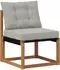 vidaXL Outdoor-Sofagarnitur mit Kissen 3-tlg., natur und hellgrau (3368358)