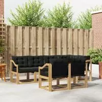 vidaXL Outdoor-Sofagarnitur 7 stk. Wei&szlig; und Schwarz