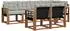 vidaXL Outdoor-Sofagarnitur 7-tlg., natur und hellgrau (3368766)