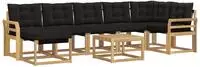 vidaXL Outdoor-Sofagarnitur 8 stk. Wei&szlig; und Schwarz