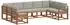 vidaXL Outdoor-Sofagarnitur mit Kissen 9-tlg., natur und hellgrau (3366984)