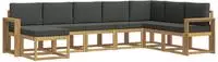 vidaXL Outdoor-Sofagarnitur 8 stk. Wei&szlig; und Anthrazit