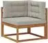 vidaXL Outdoor-Sofagarnitur 7-tlg. mit Kissen, natur und hellgrau (3368119)