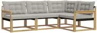 vidaXL Outdoor-Sofagarnitur 4 stk. Wei&szlig; und Hellgrau