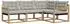 vidaXL Gartenlounge-Set 4-tlg. weiß und hellgrau (3388629)