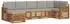 vidaXL Gartenlounge-Set 7-tlg., Akazienholz, natur/hellgrau (3375161)