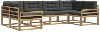 vidaXL Outdoor-Sofagarnitur 6-tlg. wei&szlig; und anthrazit (3386936)