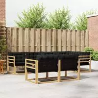 vidaXL Outdoor-Sofagarnitur 7 stk. Wei&szlig; und Schwarz