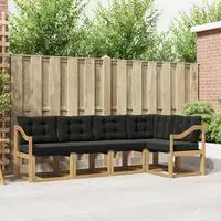 vidaXL Outdoor-Sofagarnitur 5 stk. Wei&szlig; und Schwarz