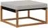 vidaXL Outdoor-Sofagarnitur mit Kissen, 4-tlg., natur und hellgrau (3369346)