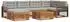 vidaXL Gartenlounge-Set mit Kissen, 7-tlg., natur und hellgrau (3373791)